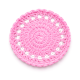 Pink Crochet Coaster Handcrafted Cotton Yarn Doily